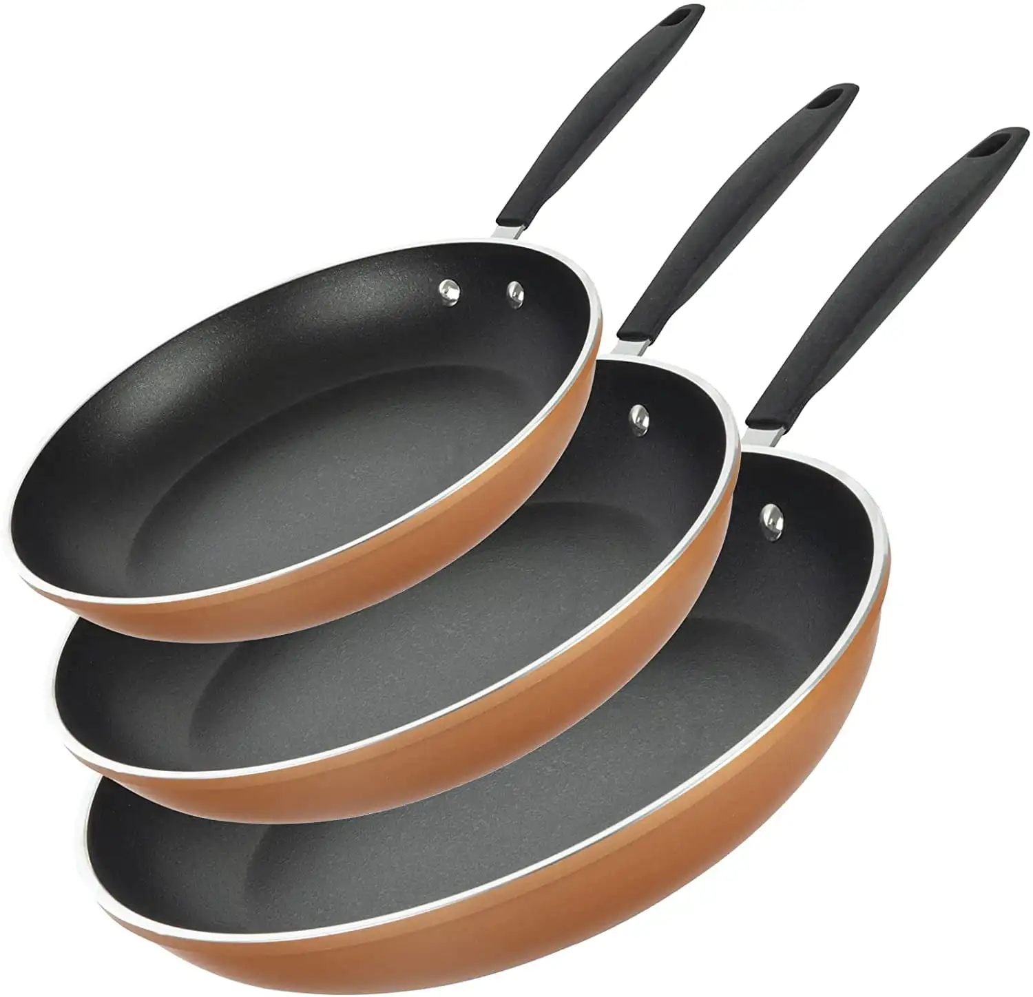 

Diamond 3-Piece Copper Cast Frying Pan Set, Nonstick Cookware