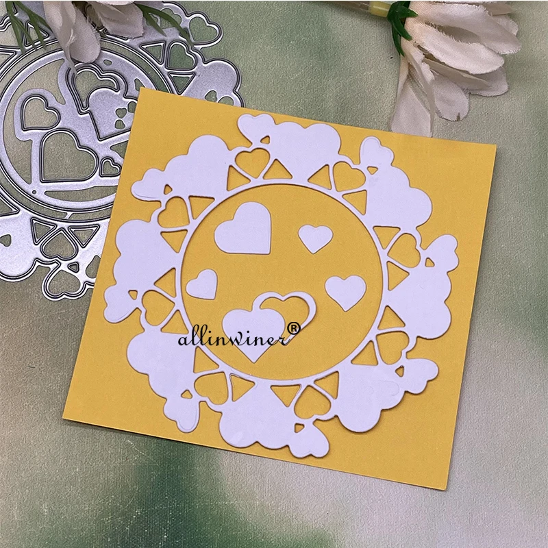 

2 шт., трафареты для резки металла в форме сердца