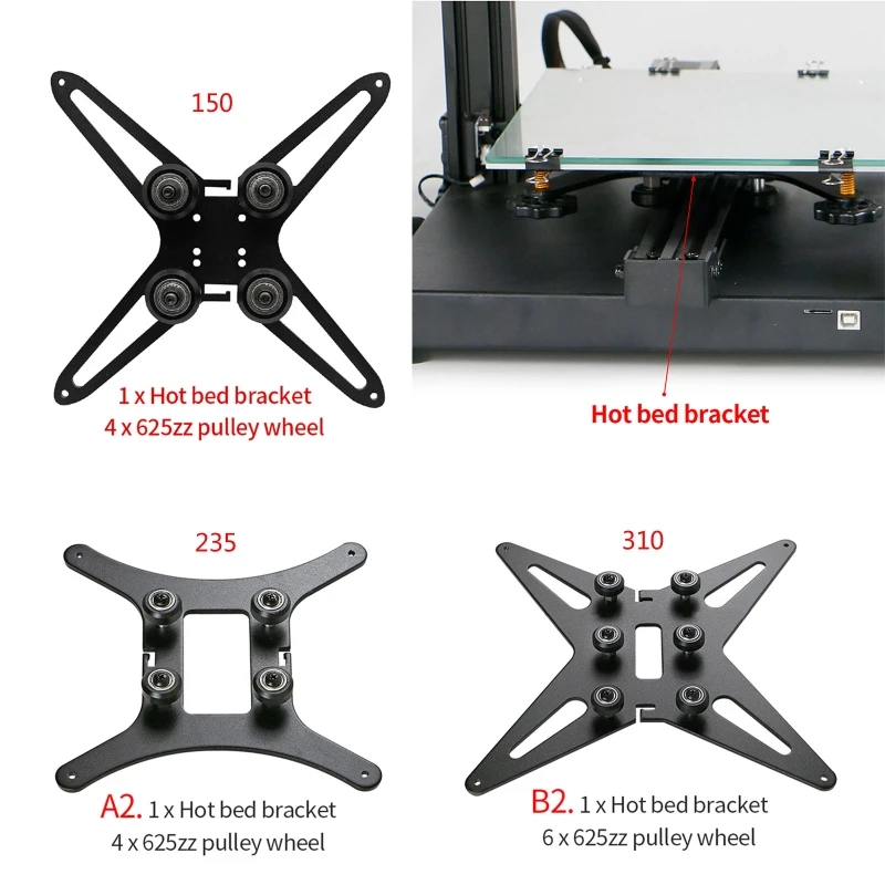 

YAxis подставка для печатной платформы 150 мм 235 мм 310 мм для Ender 3 Cr-10 H8WD