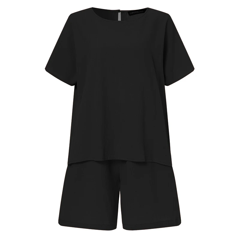 

Women's Shorts Suit Summer Slim Fit Short Sleeve Shirt Top Loose Mini Shorts Two Piece Suit Street Fashion Casual Sportswear