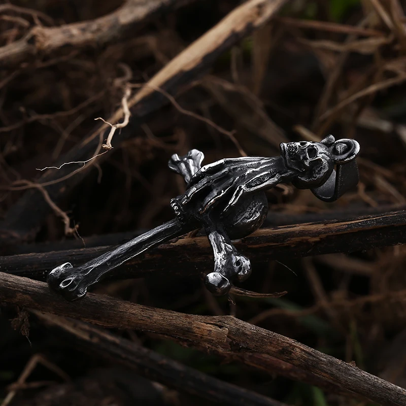 Кулон в виде головы черепа готическом стиле из нержавеющей стали 316L