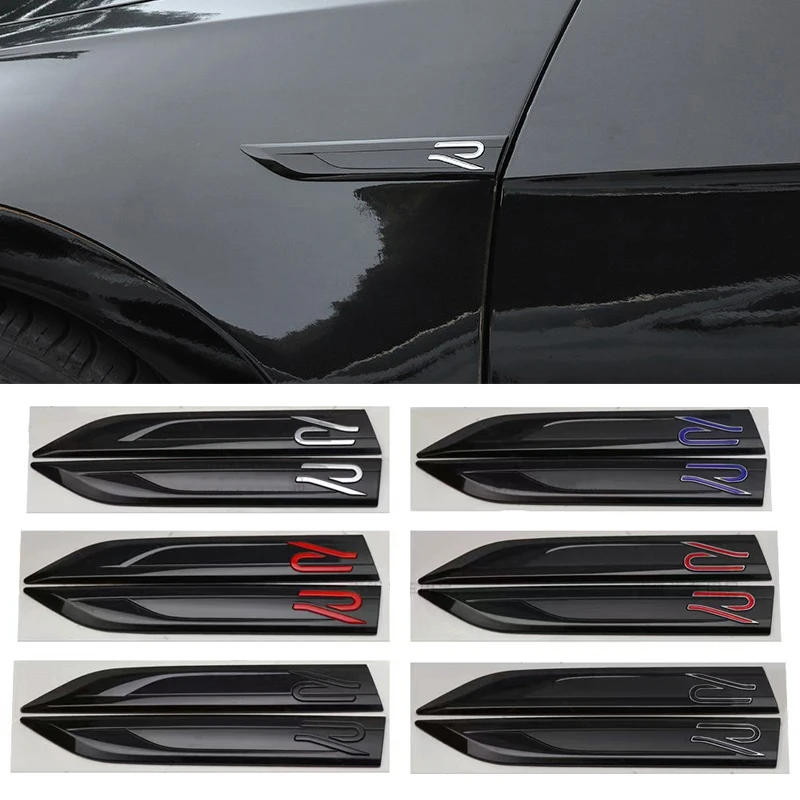 Пара наклеек на боковые крылья автомобиля "Нож" из АБС-пластика с эмблемой для Volkswagen VW R POLO Golf 4 5 Tiguan rabbit Santana.