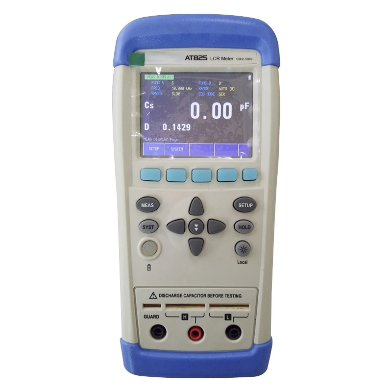 

AT825 Portable Digital LCR Meter with 100Hz, 120Hz, 1kHz, 10kHz