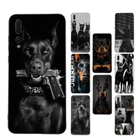 animal doberman dog phone case soft silicone case for huawei p 30lite p30 20pro p40lite p30 capa