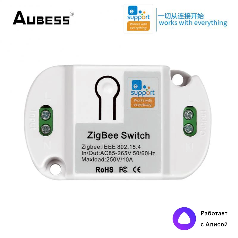 

10A Mini Zigbee Switch Module Smart Home Remote Voice Control Smart Light DIY Switch Module Smart Home With Alexa Google Home
