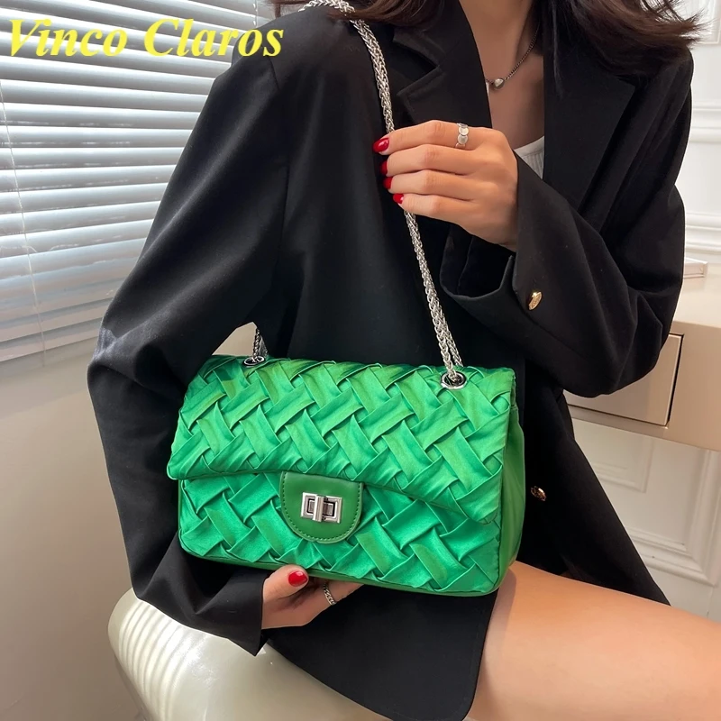 

Fashion Purses and Handbags Luxury Designer PU Leather Weave Soft Shoulder Bags Designer Women Crossbody Bag Sac A Main New