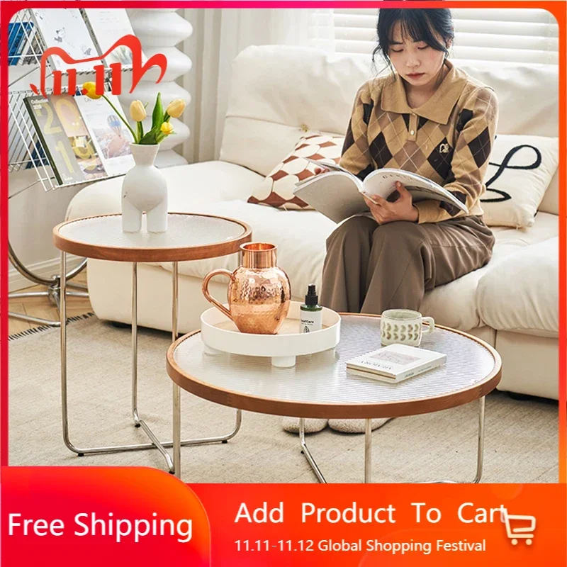 

Living Room Glass Coffee Table Transparent Minimalist Tripod Nordicvbedroom Coffee Table Modern Small Stoliki Do Kawy Furniture