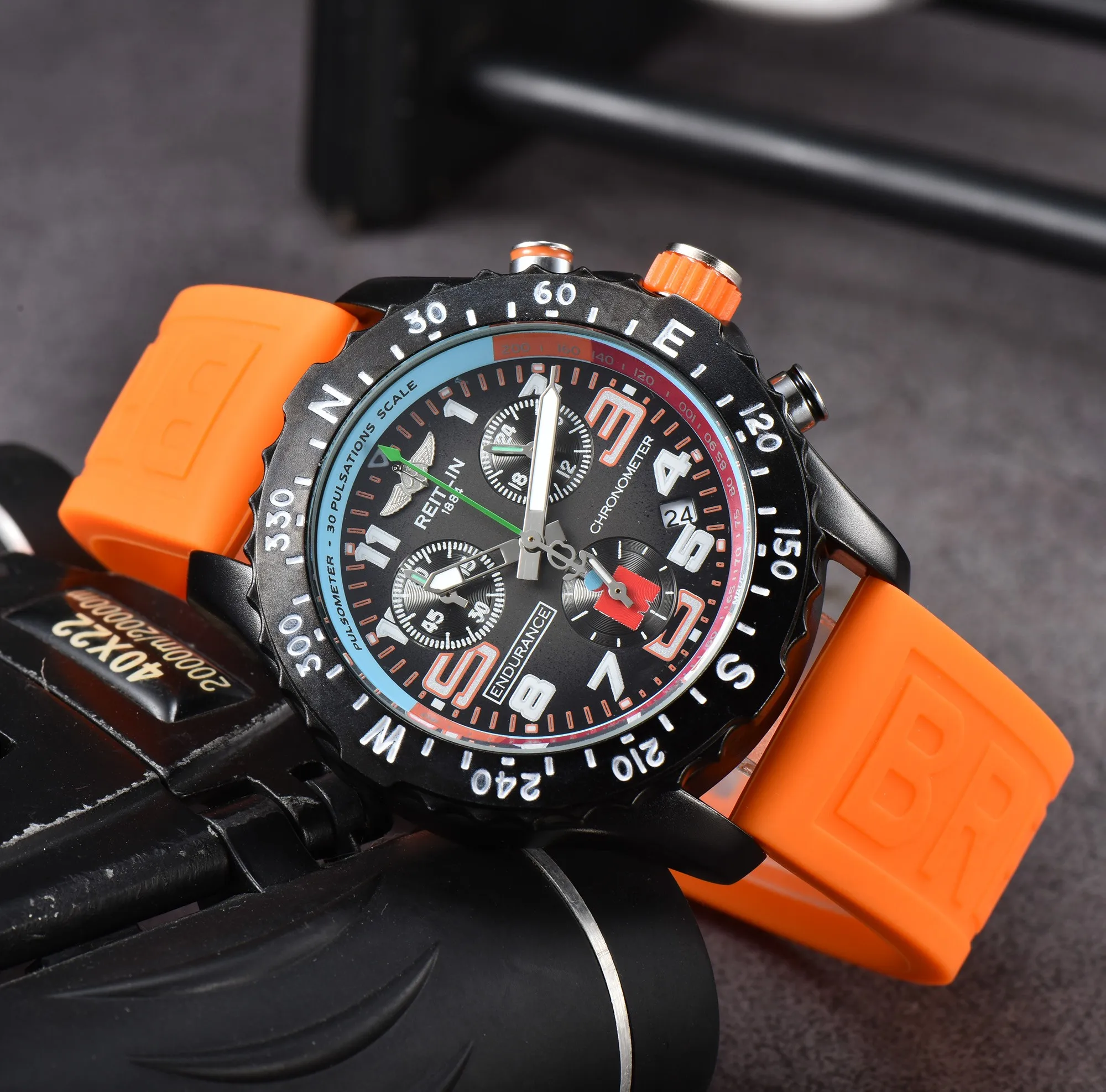 

Fashion Breitling Mens Watch Endurance Sport Wristwatch Waterproof Quartz Movement Chronograph Clock Brand AAA Quality