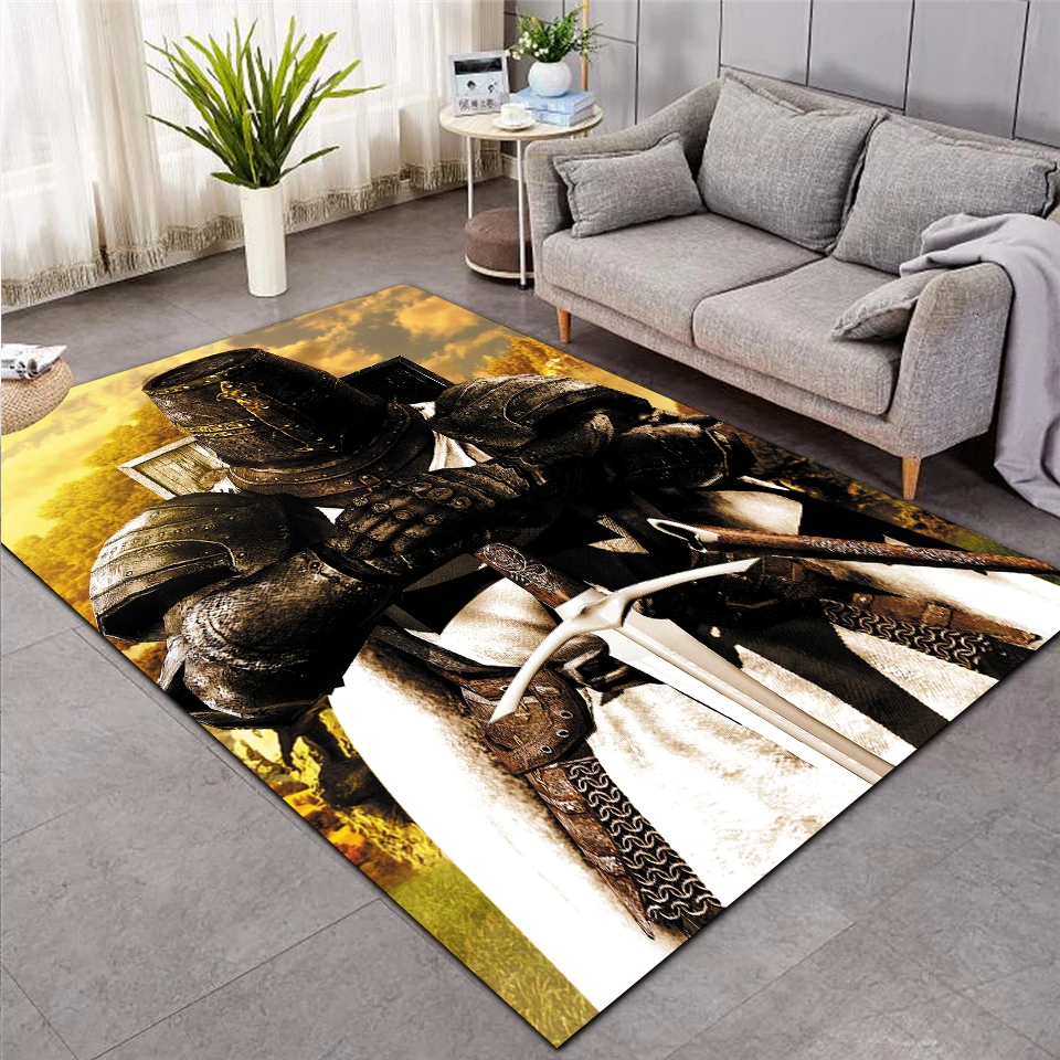 Ковер Рыцари темплар кавалер мягкий фланелевый 3D ковер с принтом искусственная
