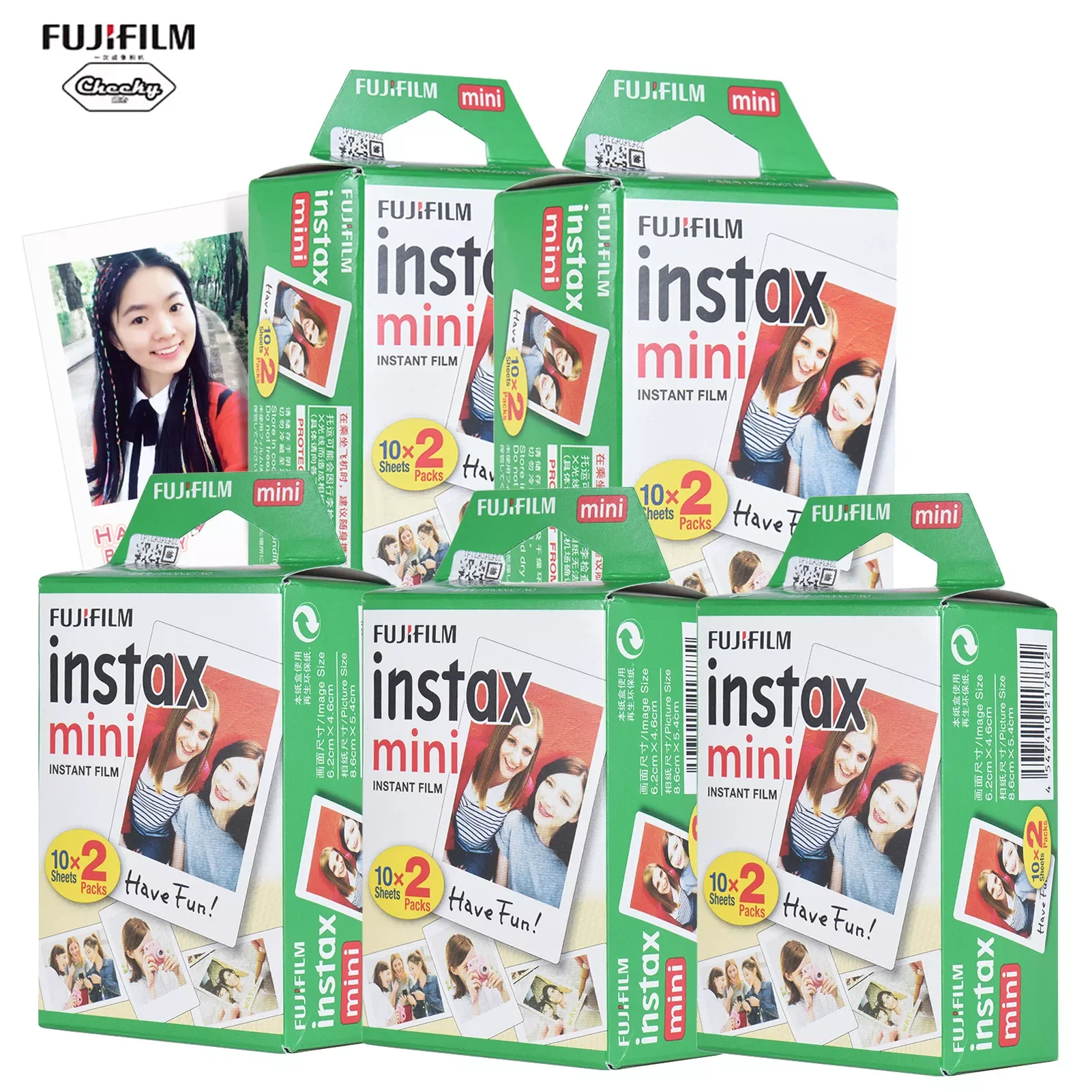 

Fujifilm Instax Mini 20 Sheets White Film Photo Paper Snapshot Album Instant Print for Fujifilm Instax Mini 7s/8/25/70/90/9/11