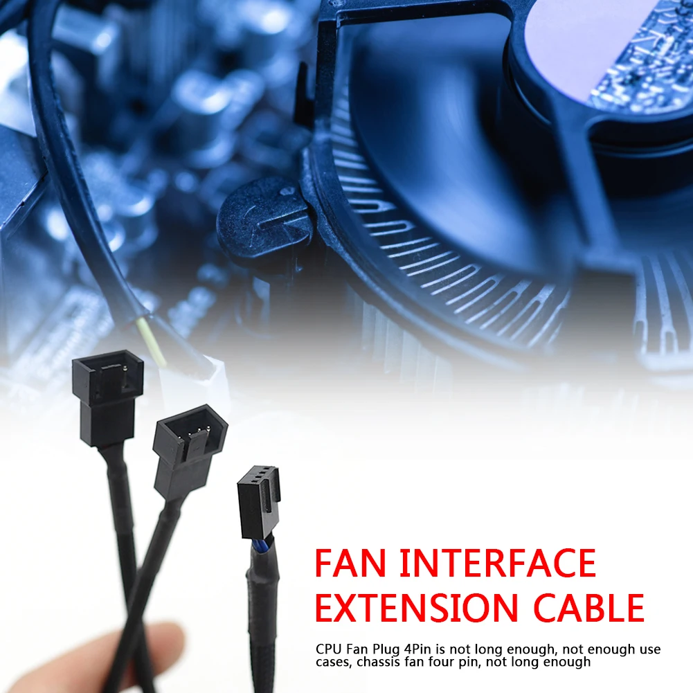 

4-контактный Y-разветвитель, 4-контактный разъем PWM «Мама» для 3,5-контактного кулера материнской платы, адаптер-удлинитель для процессора, каб...