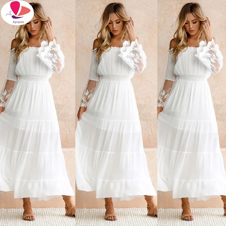 

Новинка 2023, женское Бандажное платье, элегантное кружевное привлекательное белое Клубное платье с длинным рукавом, платья