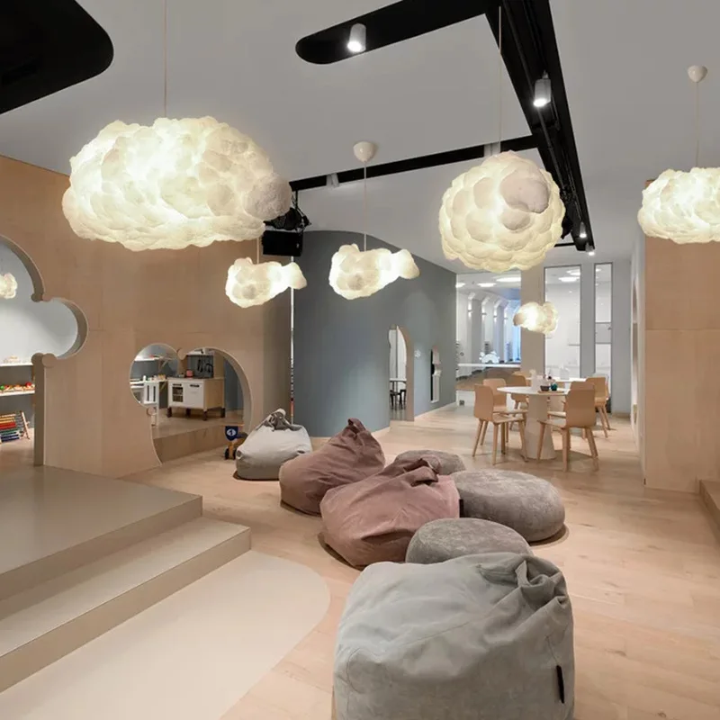

Cloud LED Lamp Hanging Lamp White Pendant Lights for Coffee Shop Clothing Store Commercial Bedroom Living Room Chandelier
