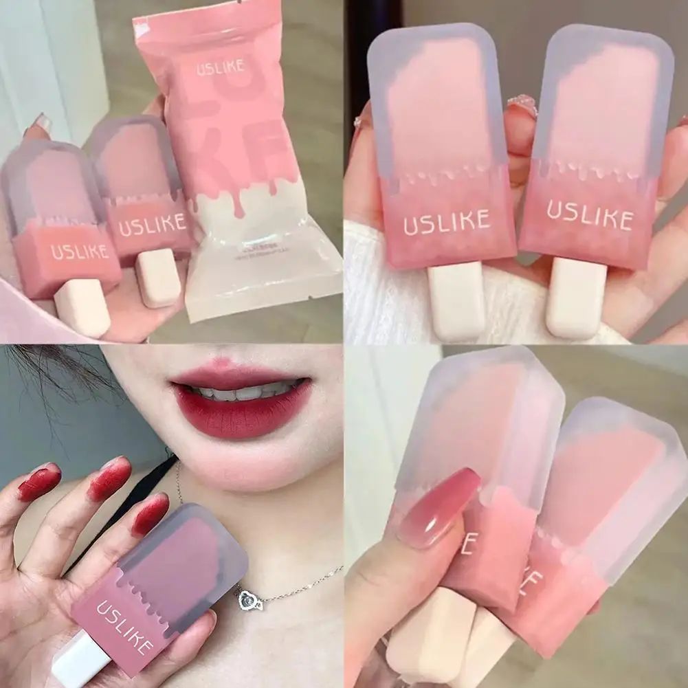 

1pcs 8colors Ice Cream Lip Glaze Matte Fog Velvet Lasting High Color Lipstick Lip Gloss Makeup Cosmetics For Women Gifts P6Q4