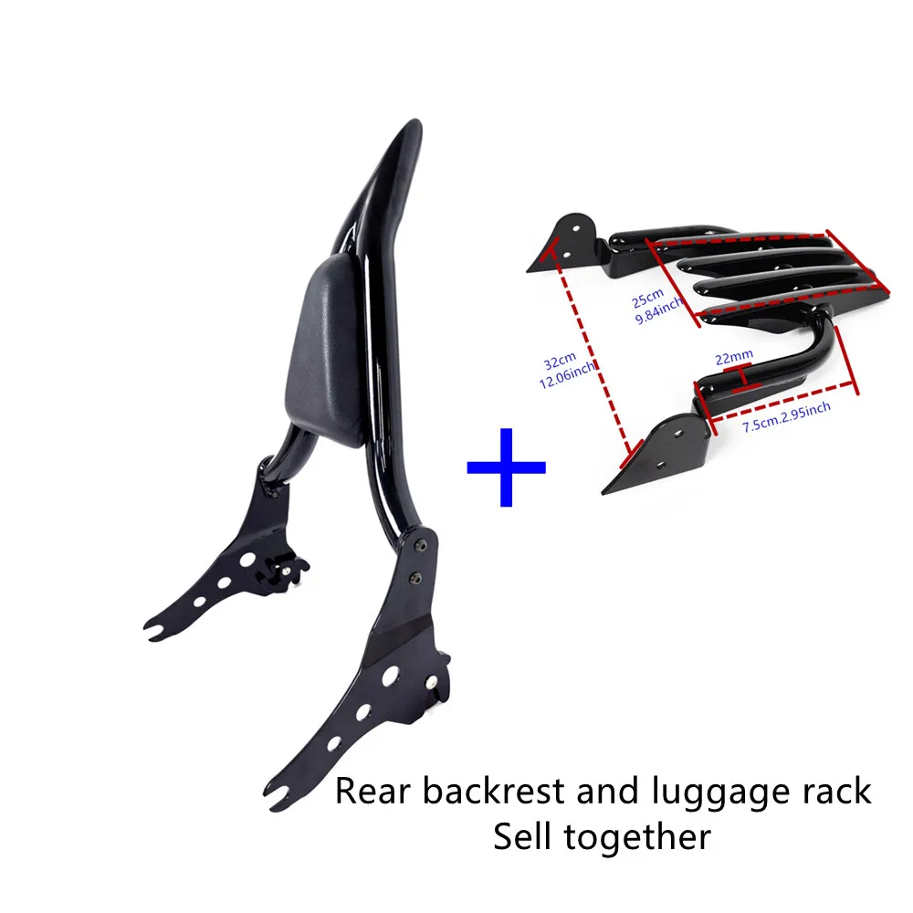 

Мотоциклетная 1,5-дюймовая пассажирская спинка для Harley Dyna Fat Bob FXFBS 114 FXFB 107 2018-2024