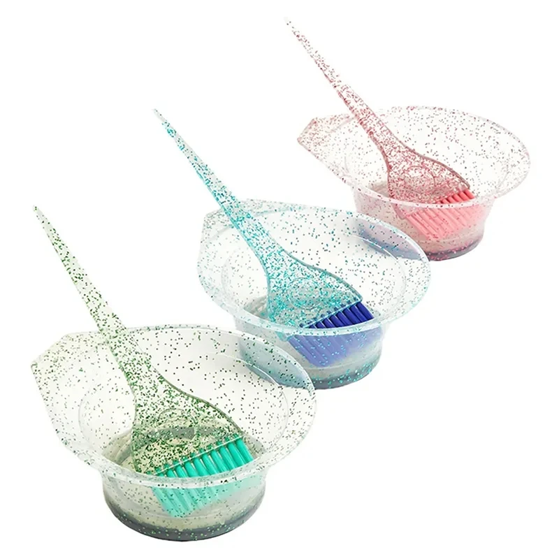 Colorful Hair Dye Brushes Color Hair Bowl Soft Hairbrush Pro Salon Hairdressing Set