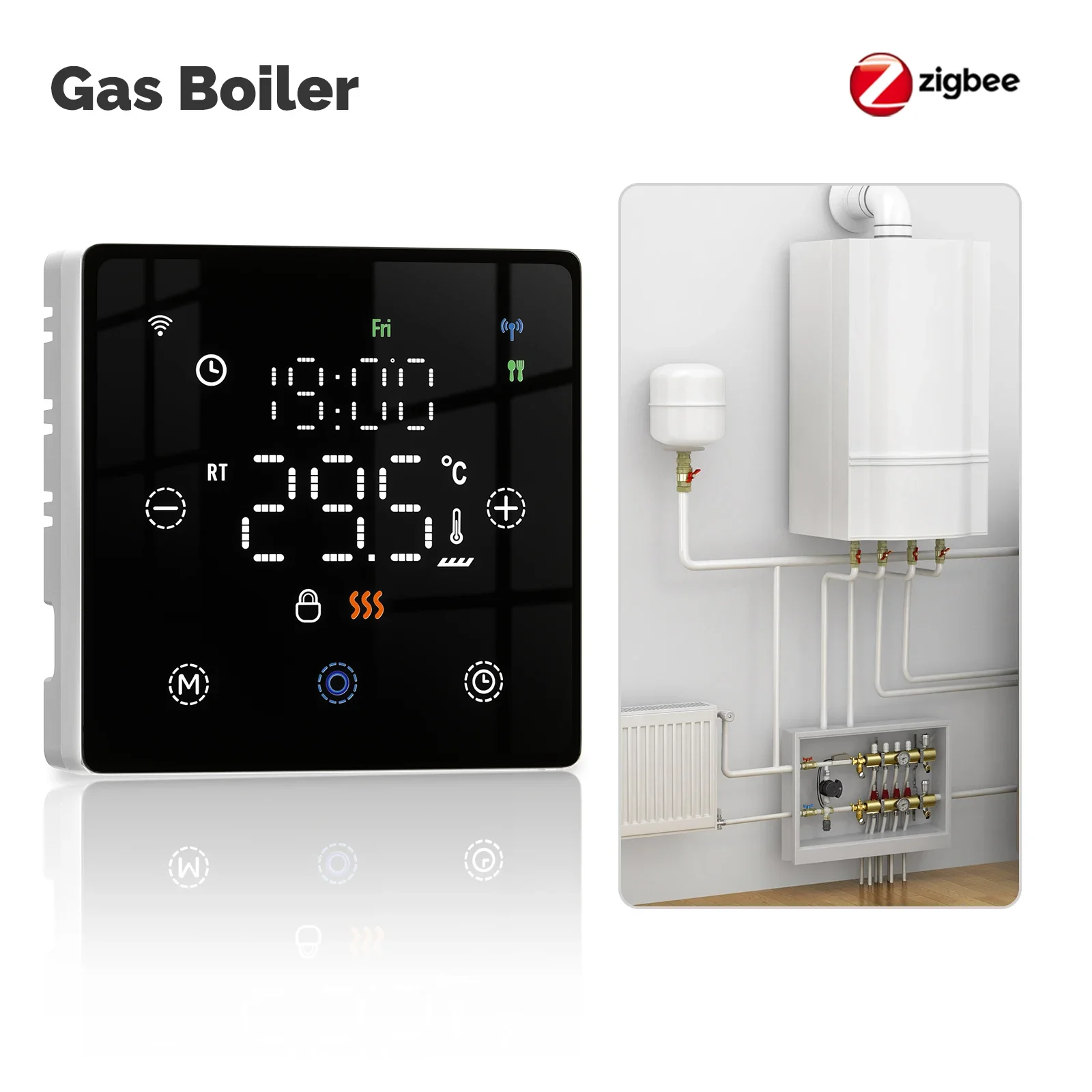 MOES Tuya Беспроводной термостат для газового котла