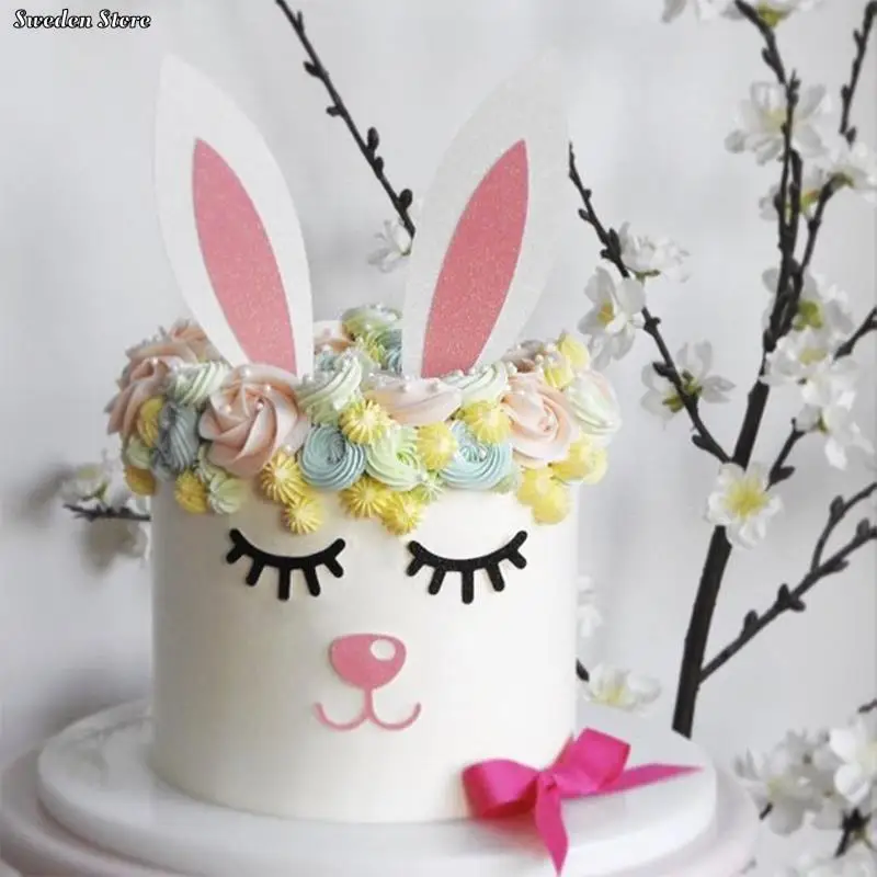

1 компл. Милые спящие кроличьи ушки олень десерт торт топперы для свадьбы дня рождения ребенка Пасхи