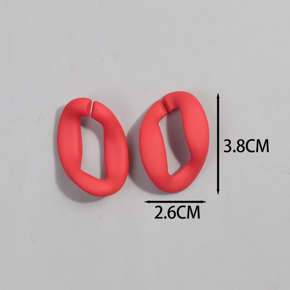 10 шт. акриловые бусины для браслета овальной цепи 38 х26 мм