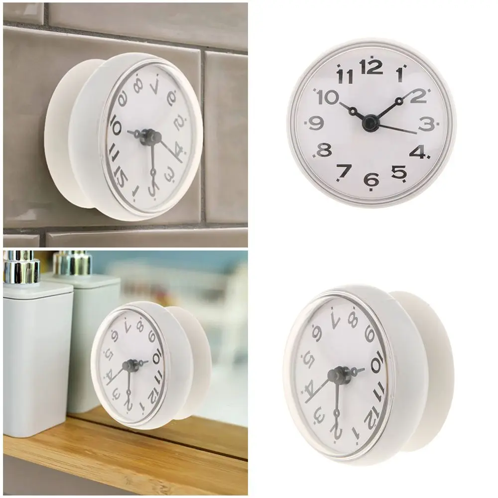 

Electronic Kitchen Bathroom Anti-Fog Watch Wall Clock Sucker Suction Cup