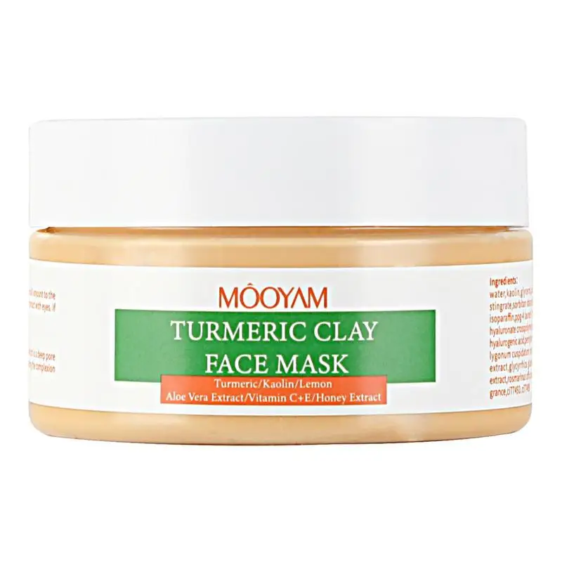 

Turmeric Clay Mud Facial Mask Blackhead Remove Anti Wrinkle Anti Acne Pore Cleansing Bentonite Face Cleansing Clay Masque