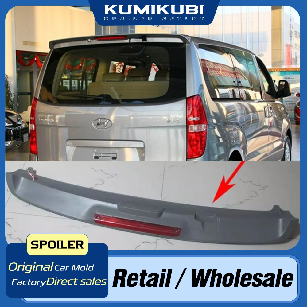 

With LED Lights Factory Style Spoiler Wing ABS for 2007-2020 Hyundai Grand H1 H-1 Starex NEW