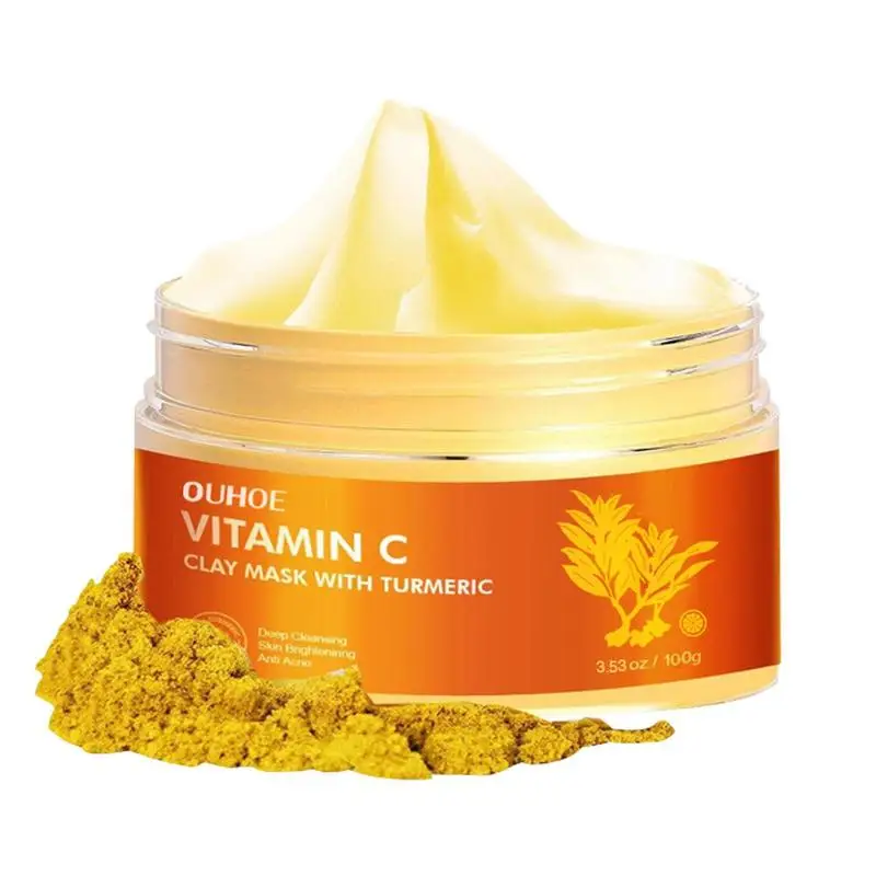 

Hydrating Mud Face 3.53 Oz/100g Vitamin C Face Cover With Turmeric Facial Moisturizing Cover Deep Reducing Blackheads Large