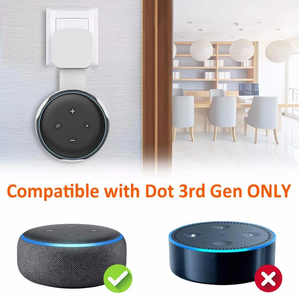 

Настенное крепление-вешалка для колонок Echo Dot 3-го поколения
