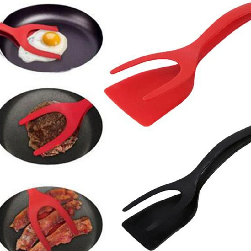 2 в 1 многофункциональные антипригарные щипцы-зажимы для пищевых продуктов