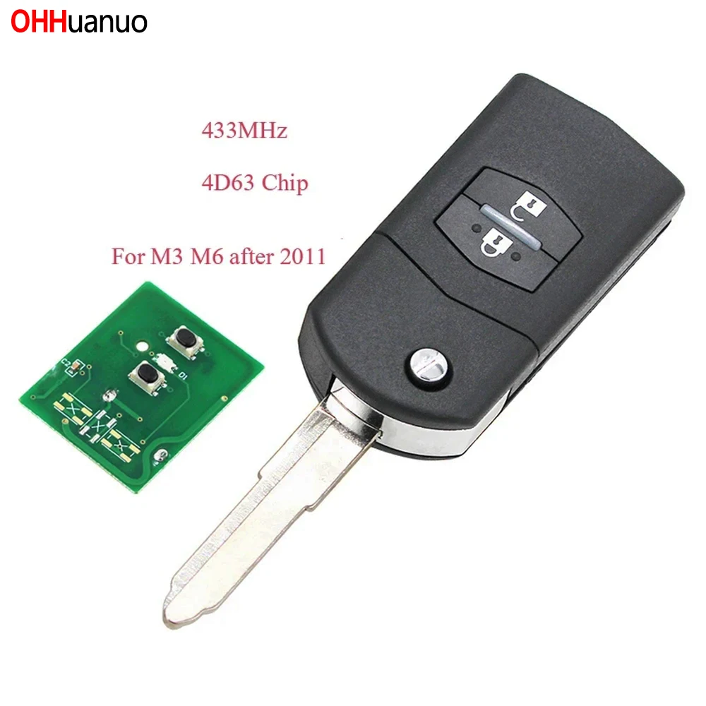 Высокое качество 2 кнопки дистанционного ключа складной Fob Флип Ключа автомобиля