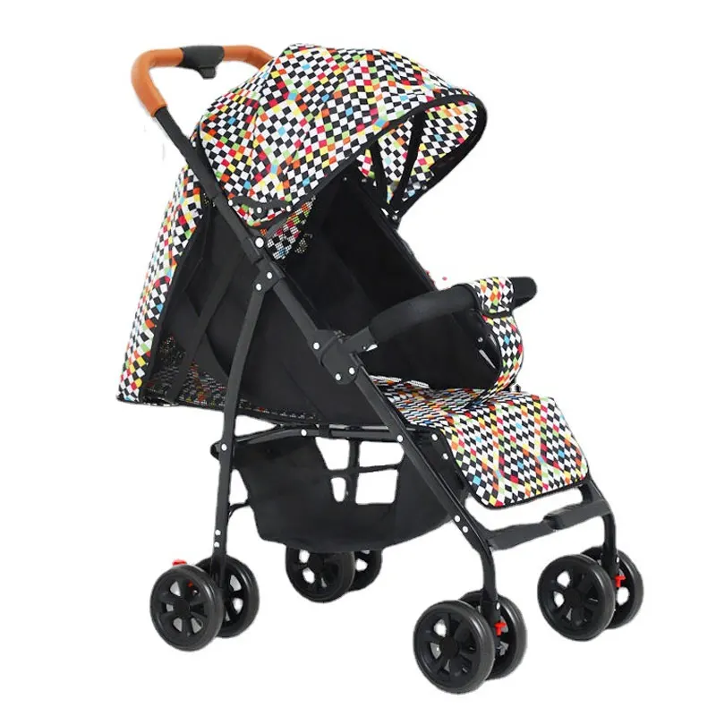 

2022 New Luxmom Baby Stroller Can Sit and Lay Super Light Portable Simple Folding Travel Car for Newborn Boys Girls Kids Cart