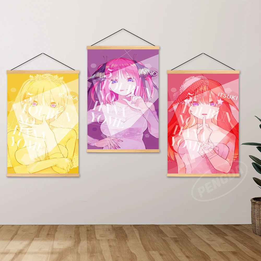 

Home Decoration Wall The Quintessential Quintuplets Art Painting Hanging Nakano Mikyu Wooden Yotsuba Canvas Print Picture Poster