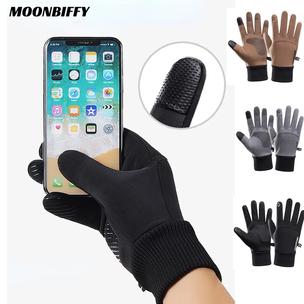 

Зимние мужские водонепроницаемые велосипедные перчатки для активного отдыха, кемпинга, спорта, мотоцикла, лыжного спорта, перчатки из флис...