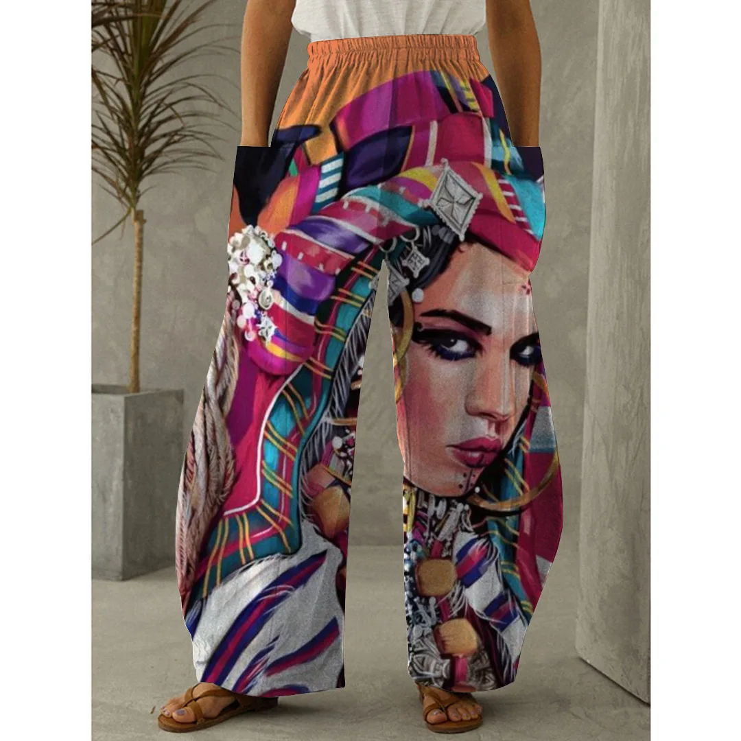 

Женские спортивные джоггеры, с широкими штанинами, прямые, с высокой талией, с карманами, винтажный стиль