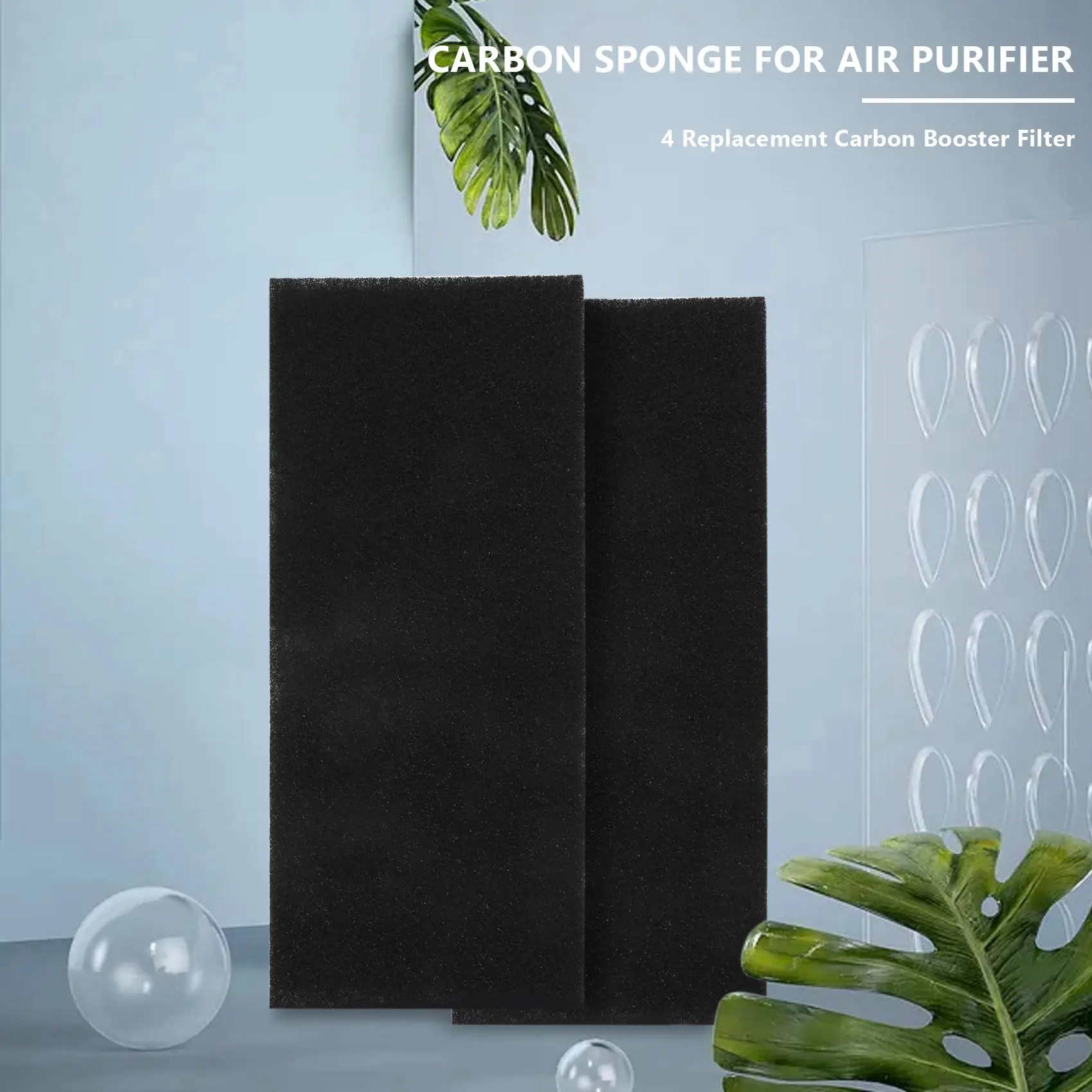 

4 Replacement Carbon Booster Filter For Holmes Total Air Purifier Aer1 Series HAP242-NUC I Filter AOR31
