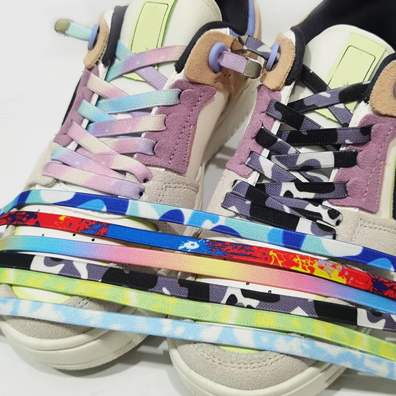 

Плоские шнурки 1 пара, ленивые, с двойной пряжкой, модные спортивные, повседневные, унисекс, аксессуары для обуви