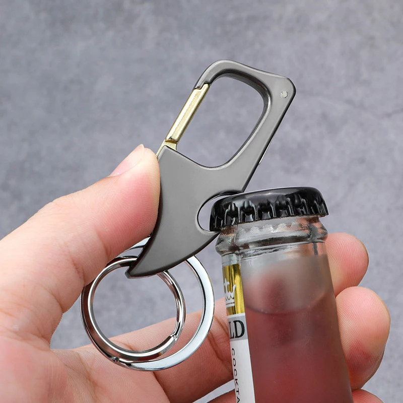

Fashion Keychain New Multifunctional Men's Jewelry Bottle Opener Creative Alloy Key Ring Banquet Gift Wholesale Car Key Pendant