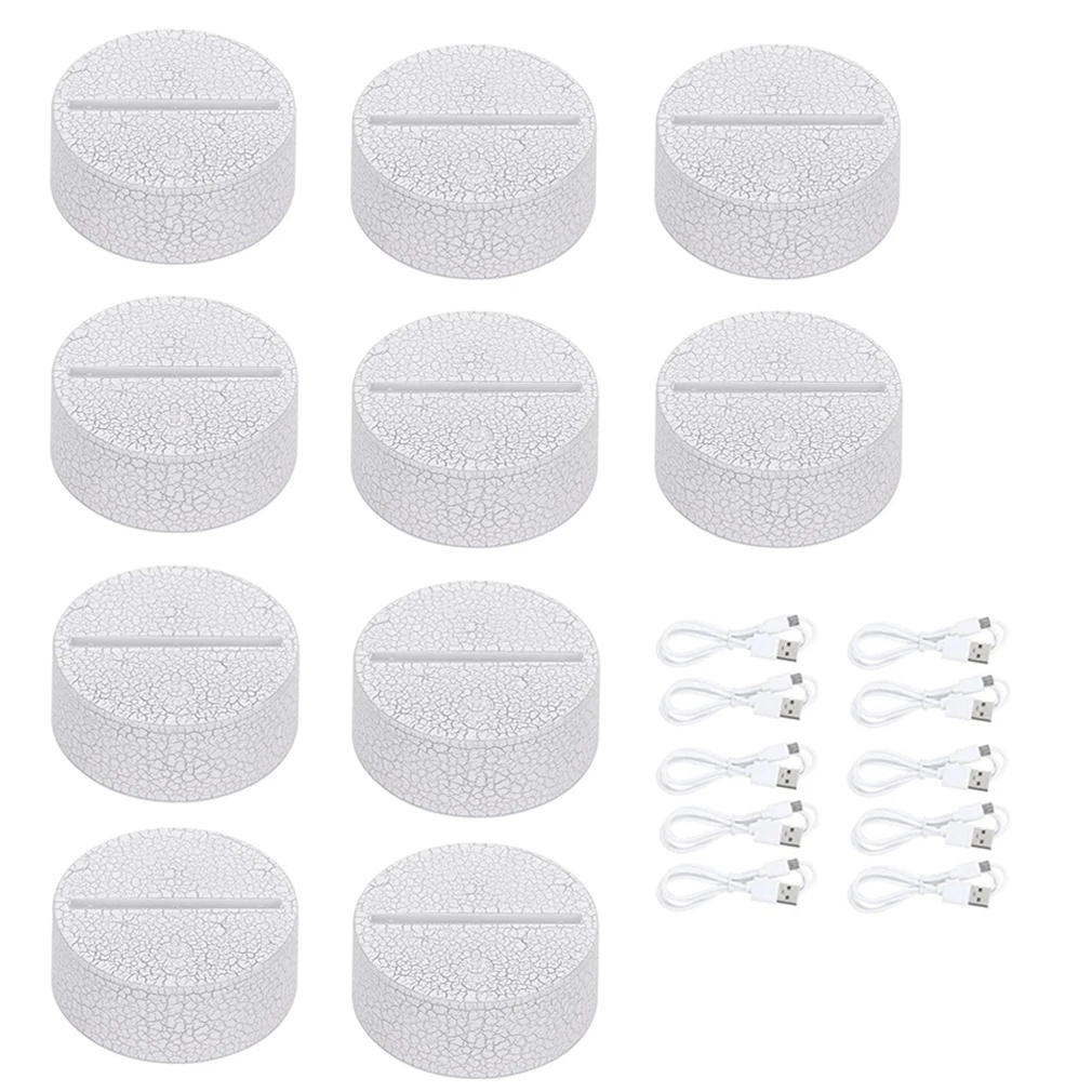 10 шт. сенсорная основа для акриловой светодиодной лампы 1/7 цветов - купить по