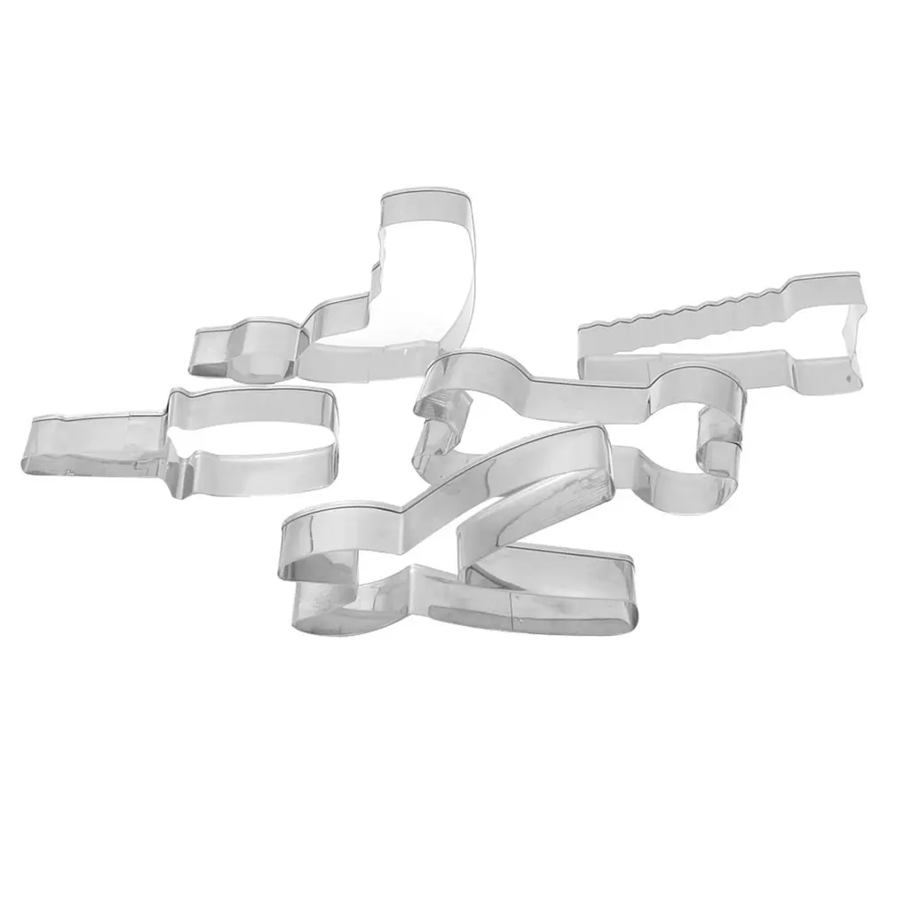 

6pcs/set Stainless Steel Biscuit Mould Hardware Tool Baking DIY Tool Kitchen Tool Household Fondant Modeling Tool