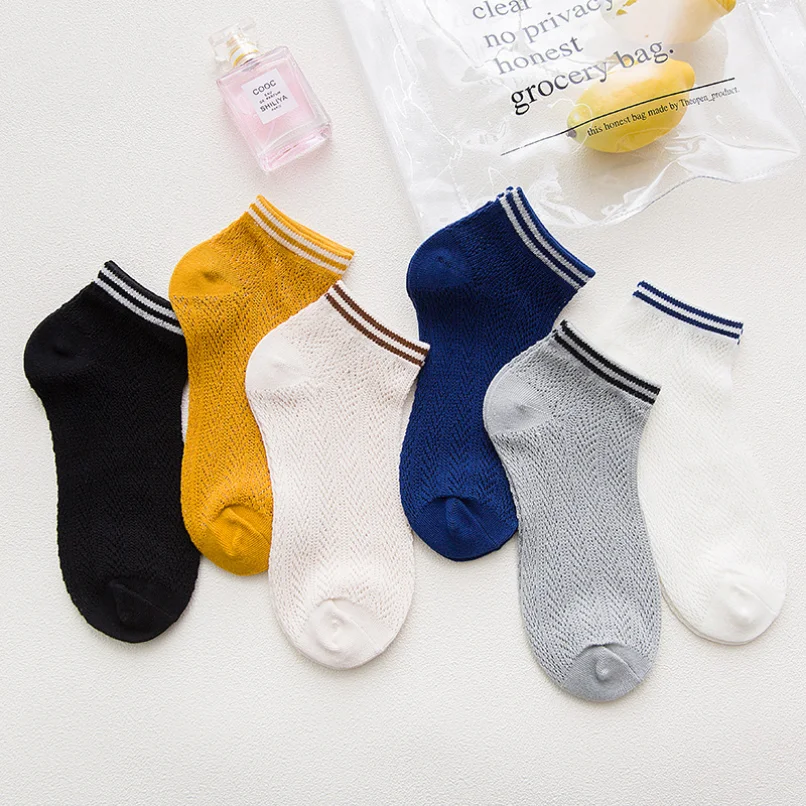 5 Pairs Ankle Sock Boat Women Striped No Show Non Slip Invisible Low Cut Harajuku Socks Lot Set 10 Pcs Female Summer Ladies