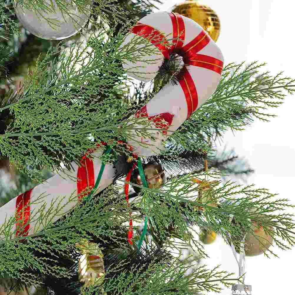 

40 Pcs The Office Decor Garland Faux Pine Stems Artificial Christmas Leaves Party Prop Fake Plants Large
