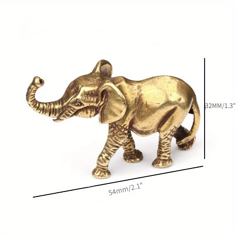 

Антикварная Бронзовая Миниатюрная Фигурка Слона, 1 Шт., Из Твердой Бронзы, Скульптура Животного, Декор Для Дома