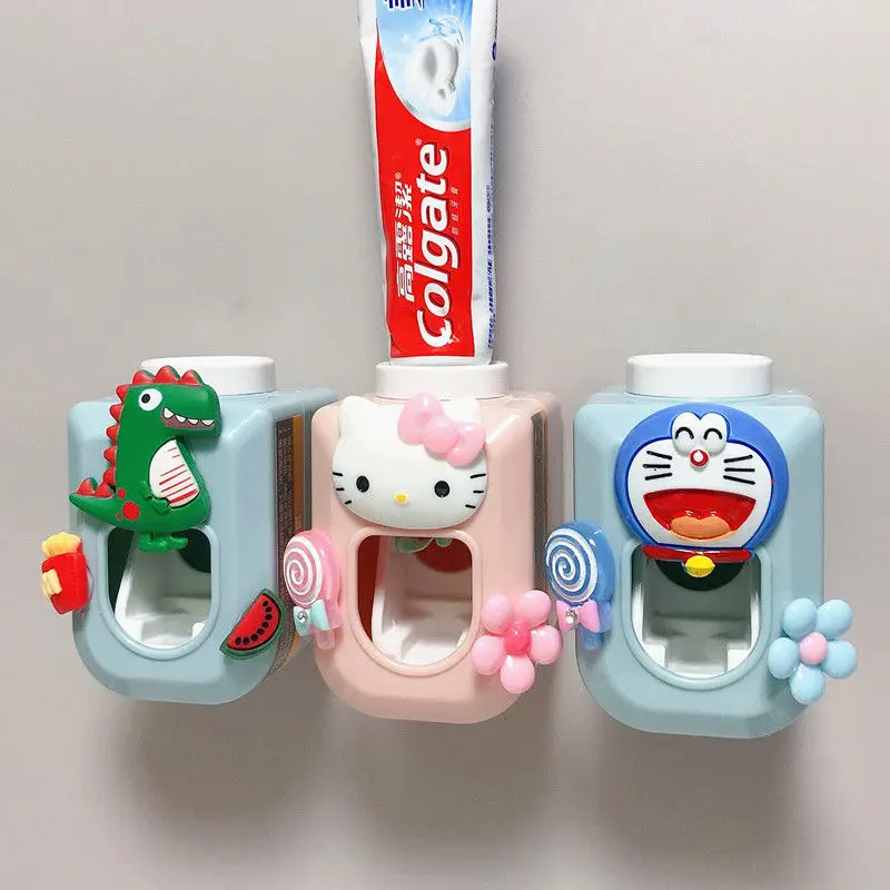 

Sanrio Kawaii Hello Kitty Kid Toothpaste Squeezer Cartoon Automatic Dispenser Cute Bathroom Accessories Manual Lazy Tools Press