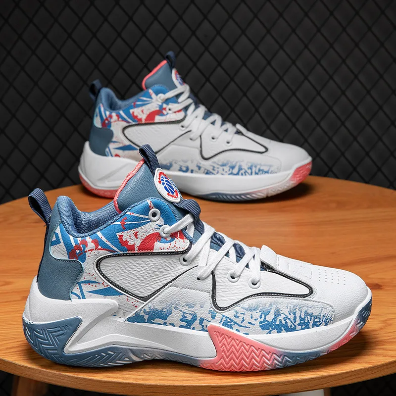 2022 New Men's Shoes Summer Casual Sneakers High-top Basketball Shoes Soft Bottom Youth Combat Sports Shoes Men