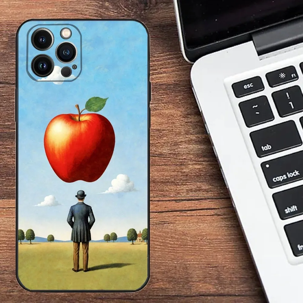 Чехол для телефона R-Rene Magritte Art iPhone 15 14 13 12 11 Plus Pro Max XS X XR SE Mini 8 7 мягкий силиконовый