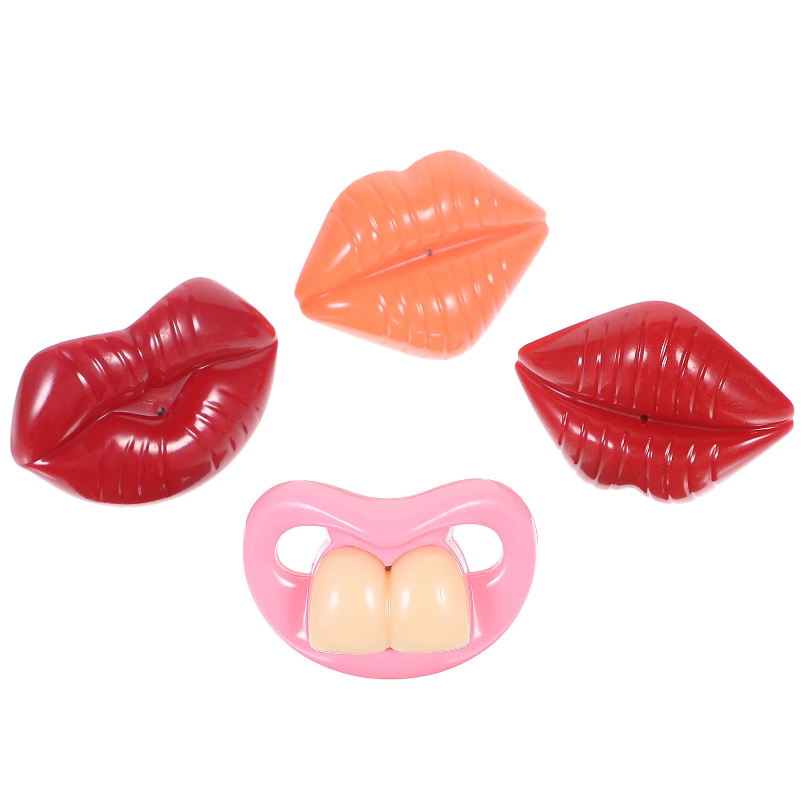 

4Pcs Funny Baby Pacifier Silicone Pacifier Lip Shape Pacifier Baby Gifts