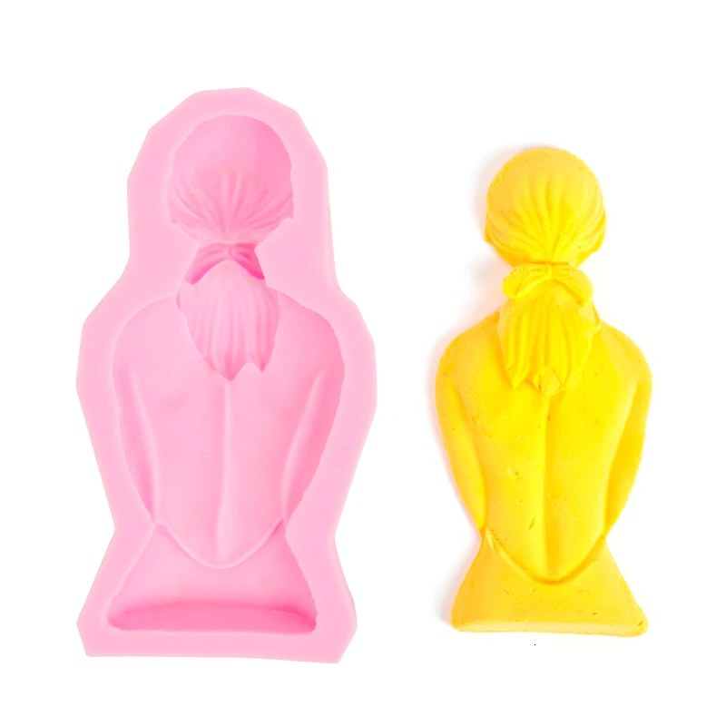 

Силиконовая форма, инструменты для выпечки, Женская силиконовая форма для помадки, форма для сахарной рукоделия, свадебные украшения