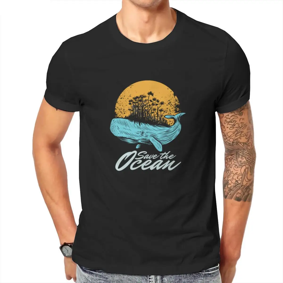 

Wholesale Ocean Day Marine Aquatic Animals Save The Ocean Unisex Tri-Blend T-Shirt Red Streetwear 90s Tees 104896