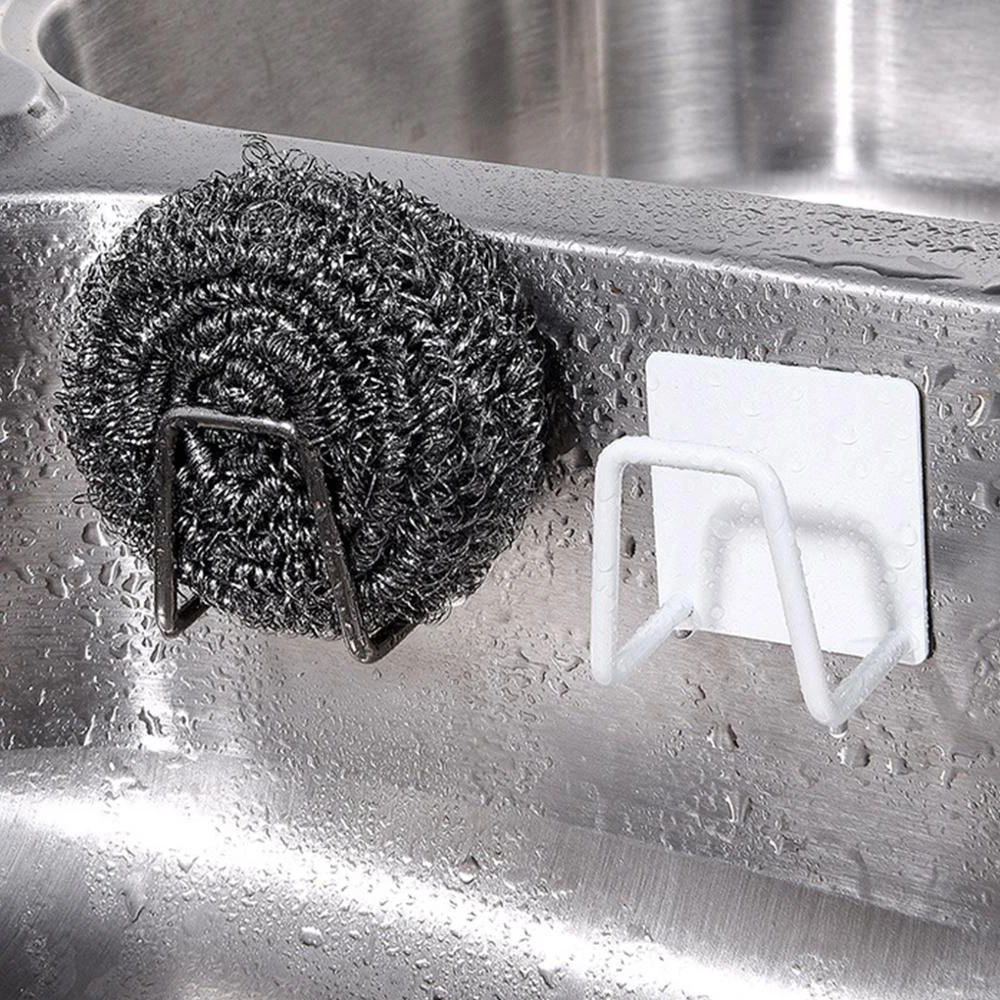 

1/2 PCS Stainless Steel Sink Sponge Rack Wire Ball Rag Organizer Holder Drain Drying Racks For Bathroom Kitchen Accessories