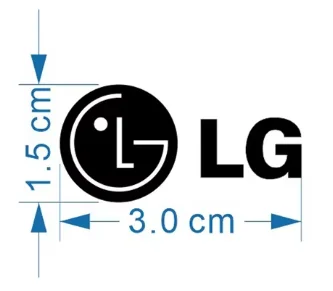 

Металлическая наклейка LG серебристого цвета